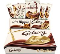 Galaxy Chocolate Gift Box Just For You - 8 Assorted Bars & Treats - Sharing Hamper - Ready-to-Gift Present for Birthdays, Christmas, Valentine’s & Special Occasions Luxury - 284g