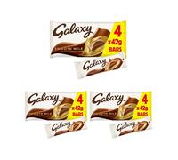 Galaxy Chocolate Multipack 4 Bars 42g (Pack of 3)