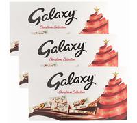 Galaxy Christmas Collection Gift Box 234g x 3, Stocking Fillers, Festive Milk Chocolate Selection Box with Welari Thank You Card | (3pack)