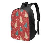 Galaxy Christmas Tree Laptop Backpack Xmas Travel Backpack 17inch Water Resistant Carry on Rucksack with USB Charging Port College Bookbag School Work Bag for Women Men