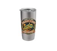 Galaxy Class Bus Driver - Retro Vintage Badge Design Stainless Steel Insulated Tumbler