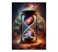 Galaxy Clock Hourglass 1000 Piece Mini Jigsaw Puzzle For Adults Home Decor