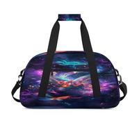 Galaxy Colorful Butterfly Duffel Bags for Women Men Kids Girls Boys Overnight Weekender Travel Bag 24L Sport Gym Duffel Bag Practice Tote Carry Bag