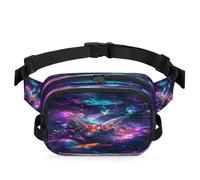 Galaxy Colorful Butterfly Waist Bag Multifunction Pack for Travel Sport Running Fanny Pack Bumbag Pouch Purse Belt Bag for Women Men Kids Girls Boys