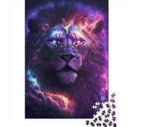 Galaxy Colorful Lion Paper Jigsaw Puzzles 1000 Pieces Jigsaw Creative Rectangular Large Family Puzzle Game Artwork for Adults Teens 1000pcs (38x26cm)