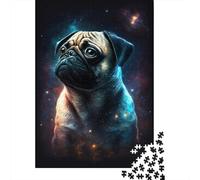 Galaxy Colour Pug Puzzle Brain Teaser Premium Cardboard Jigsaw Puzzle for Kids And Adults Age 12 Years Up 300pcs (40x28cm)