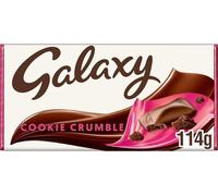 Galaxy Cookie Crumble Smooth Milk Chocolate Chunky Biscuit Block 114g