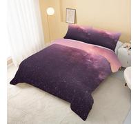 Galaxy Coverless Duvet Single 7.5 Tog, Universe Soft Hypoallergenic Quilt for Kids Boys Girls, Space Lightweight Comforter Set for All Seasons, Easy Care Bedding Single Bed Size Q&122