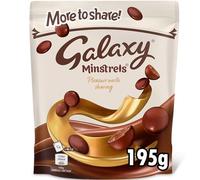 Galaxy Minstrels Milk Chocolate Bag, 195g, Ideal for Chocolate Gift, Snacks or Hamper