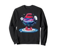 Galaxy Curling Stone Cartoon Cosmic Athlete Sweatshirt