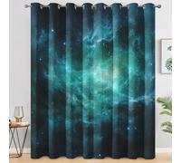 Galaxy Curtains, Universe Space Nebula Home Decor for Bedroom Living Room Blackout Curtains, Thermal Eyelet Window Drapes, 2 Panels 90 Drop, 46x90 (W x L) L-C&52