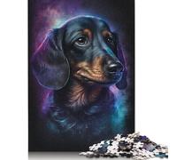 Galaxy Dachshund 1000 Piece Jigsaw Puzzles Brain Teaser Problem Solving Puzzles for Adult Children 1000pcs (75x50cm)
