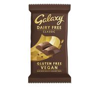 Galaxy Dairy Free Chocolate Bar - Classic - Dairy Free, Vegan, Plant-Based, Smooth & Creamy, Gluten Free, Milk Alternative, Suitable for Vegans, Lactose Free, Delicious Vegan Snack, 100g