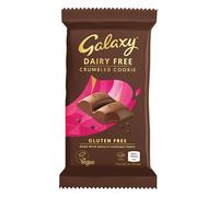 GALAXY Dairy Free Chocolate Bar - Crumbled Cookie - Dairy Free, Vegan, Plant-Based, Smooth & Creamy, Gluten Free, Milk Alternative, Suitable for Vegans, Lactose Free, Delicious Vegan Snack, 100g