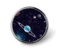 Galaxy Decor Round Badge Personalized Metal Lapel Pin Badges Fit Clothing Bags Hat Humorous Printed Brooch Badge Party Decorations Accessories for Men Women