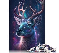 Galaxy Deer 1000 Piece Jigsaw Puzzle for Adult Toy Intellectual Game Educational Game for Adult Stress Relief Home Decoration 1000pcs (75x50cm)