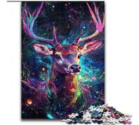 Galaxy Deer 1000 Piece Jigsaw Puzzles for Adults, Challenging Game And Family Play Parent-child Interaction (26x38cm)