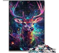 Galaxy Deer 1000 Piece Jigsaw Puzzles for Adults & Teens, Help The Brain Exercise Addictive Toys to Cultivate Patience Perfect Decoration (50x75cm)