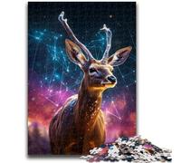 Galaxy Deer 1000 Piece Jigsaw Puzzles for Teenagers,Family Game Stress Reliever Difficult Challenge Artists Collection,Fine Art (50x75cm)
