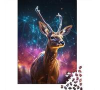 Galaxy Deer Puzzle Jigsaws 1000 Pieces for Adults & Teenager Age 12 Years Up Christmas Eve Gifts 1000pcs (75x50cm)