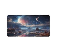Galaxy Desk Mat Anti-Slip Big Mousepad Keyboard Pad Mouse Mat for Computer Extended Mouse Pad for Gaming Desk Blotter Waterproof Writing Pads for Office and Home