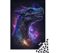 Galaxy Dinosaurs Puzzle DIY Game Premium Cardboard Jigsaw Puzzle for Women Men 300pcs (40x28cm)
