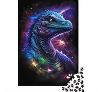 Galaxy Dinosaurs Puzzle Precise Interlocking Paper Rectangular Jigsaw Puzzle for Boy Or Girl 300pcs (40x28cm)