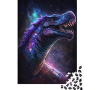 Galaxy Dinosaurs Puzzle Unique Home Decor 100 Percent Recycled Cardboard Jigsaw Puzzle for Adult 300pcs (40x28cm)