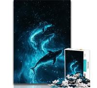 Galaxy Dolphin Jigsaw Puzzles for Teenagers 1000 Jigsaws,Stress Reliever Difficult Challenge Deal As Gifts for The Whole Family (50x75cm)