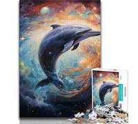 Galaxy Dolphin JigsawPuzzle 1000 Pieces for Teenagers,Educational Games Home Decoration Deal As Gifts for The Whole Family (50x75cm)