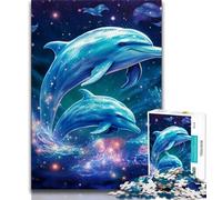 Galaxy Dolphin JigsawPuzzle 1000 Pieces for Teenagers,Educational Games Home Decoration Deal As Gifts for The Whole Family (50x75cm)