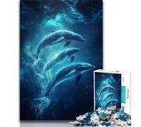 Galaxy Dolphin JigsawPuzzle 1000 Pieces for Teenagers,Educational Games Home Decoration Deal As Gifts for The Whole Family (50x75cm)