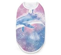 Galaxy Dolphin Print Pet Clothes T Shirt Pets Clothing Vests Tee Tops Dogs Costume Coat For Dog Cat L