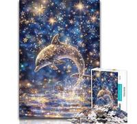 Galaxy Dolphin Puzzles for Teenagers 1000 Pieces,Family Game Stress Reliever Difficult Challenge Artists Collection,Fine Art (38x26cm)