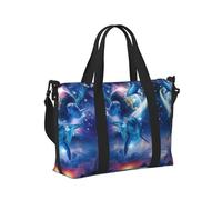 Galaxy Dolphins Print Carry On Overnight Bag,Travel Duffel Bag,Personal Item Bag,for Travel, Gym Sports Weekender