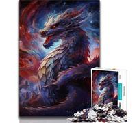 Galaxy Dragon Adult Jigsaw Puzzles 1000,Learning Educational Toys Family Games with Matching Poster And Trivia Sheet (38x26cm)
