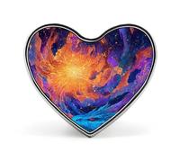 Galaxy Dragon Spaces Badge Pin Brooch Button Stylish Heart Shaped Decorative for Clothes Backpacks Hats
