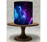 Galaxy Edible Cake Wrap A4 Blue Purple Space Nebula Seamless Cake Decoration Icing Sheet or Wafer Paper for Birthday Party!128 (Wafer Paper)