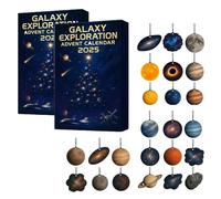 Galaxy Exploration Advent Calendar 2025, 24-Day Solar System Countdown Ornaments & Universe Galaxy Collection Kit Gift, Space Christmas Astronomy Holiday Decor, Surprise for Boys & Girls (2PCS)