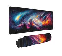Galaxy Extended Big Mouse Pad Large,XL Gaming Mouse Pad Desk Pad,31.5x11.8inch Long Computer Keyboard Mouse Mat Mousepad with 3mm Non-Slip Base for Home Office Work