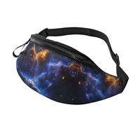 Galaxy Fanny Pack Nebula Crossbody Bag Space Hands-Free Bag Tourists 14X35CM