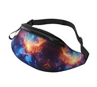 Galaxy Fanny Pack Nebula Crossbody Bag Space Hands-Free Bag Tourists 14X35CM