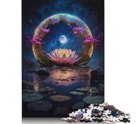 Galaxy Fantasy Lotus 500 Piece Jigsaw Puzzle Family Fun Jigsaws for Adults And Challenging Game,stress Relief Games And Unique Gifts 500pcs (52x38cm)