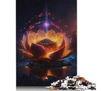 Galaxy Fantasy Lotus Jigsaw Puzzles for Adults 500 Piece Puzzle for Wooden Puzzle Adults Jigsaw Puzzle Educational Games 500pcs (52x38cm)