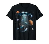 Galaxy Fish shark Space UFO Alien Stars Sea Ocean Sharks T-Shirt