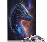 Galaxy Flying Dragon 500 Pieces Jigsaw Adult Jigsaw Puzzle,Difficult Puzzle for Adult Challenging Jigsaw Puzzle Gift for Friends Family 500pcs (52x38cm)