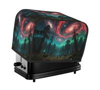 Galaxy Forest Scene Toaster Cover 2 Slice, Waterproof Bread Machine Covers with Pockets Universal Size Kitchen Small Appliance Cover with Handle, Dust and Fingerprint Protection