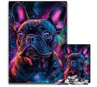 Galaxy French Bulldog 1000-Piece Jigsaw Puzzle Jigsaw Puzzles Home Activity for Holidays, Birthdays, And Family Game Nights 26X38CM/10.23x14.96inch
