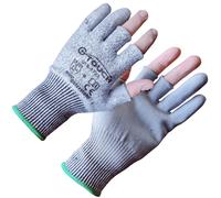 Galaxy G-Touch GT5-1723 Cut Resistant Three Digit Fingerless Glove - High Cut Resistance PU Coated for Wet and Oily Conditions