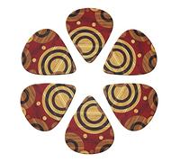 Galaxy Geometric 6 Pack Guitar Picks with Organizer Storage Box, Thin-Medium-Heavy Picks Handmade Plectrums Guitar Plectrums Bass Ukulele Picks Acoustic Guitar Lovers Gift